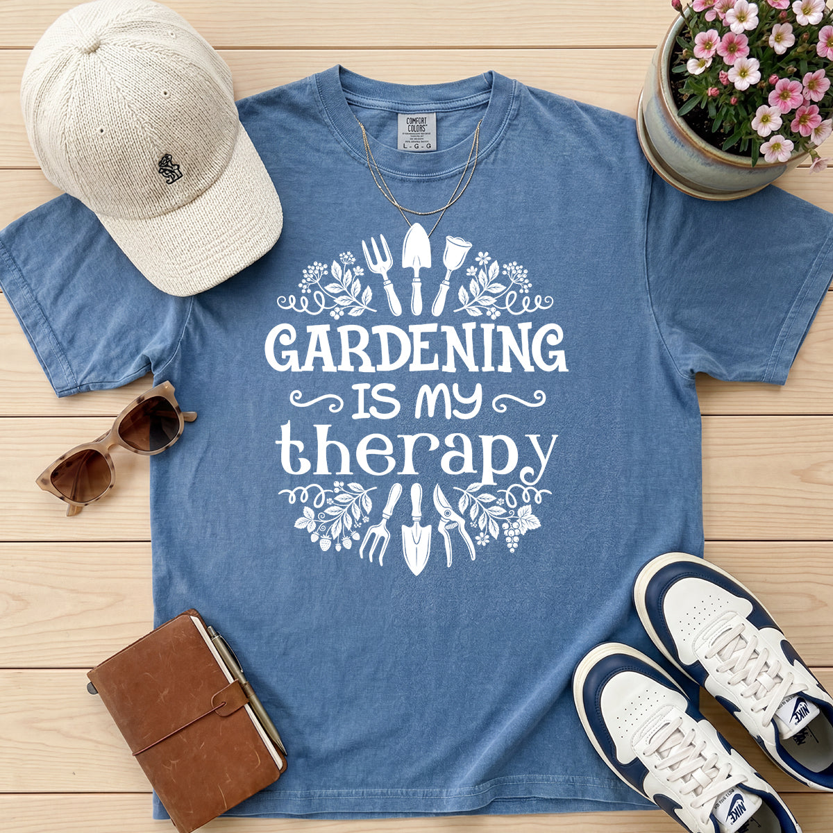 GARDENING IS MY THERAPY TEE