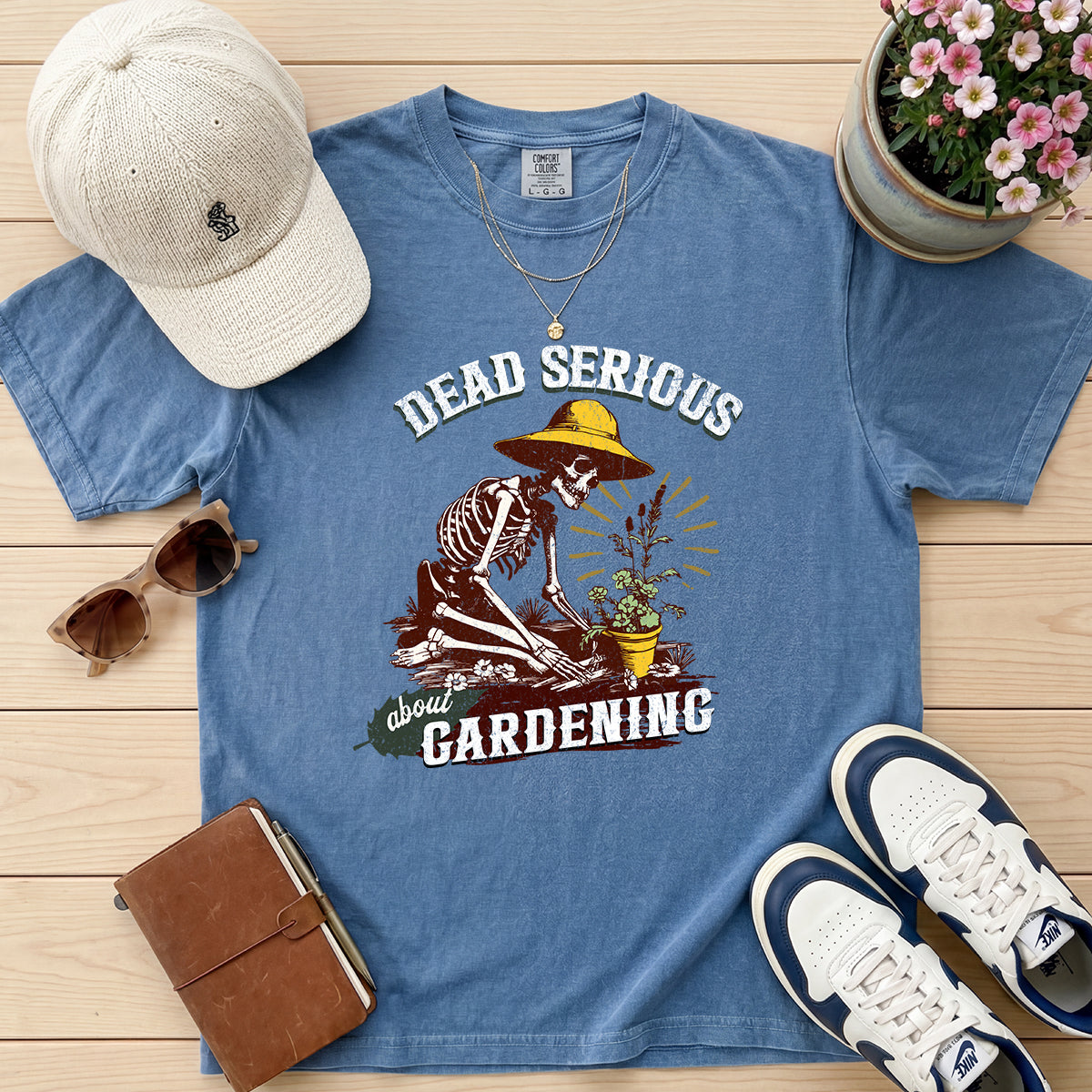 RETRO DEAD SERIOUS GARDENING TEE