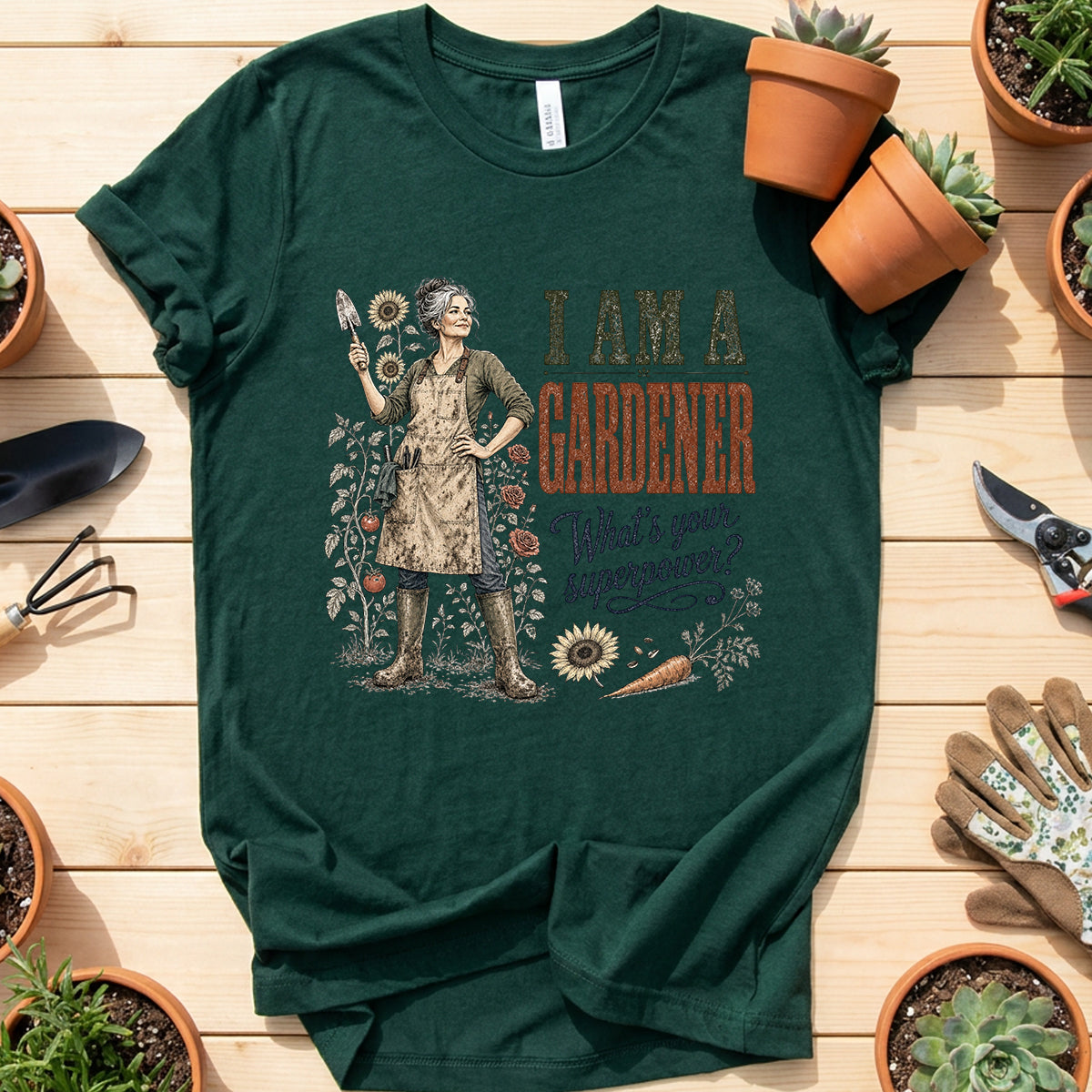 Gardener Superpower Quote T-Shirt