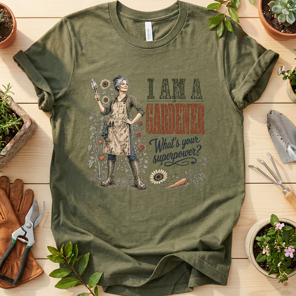 Gardener Superpower Quote T-Shirt