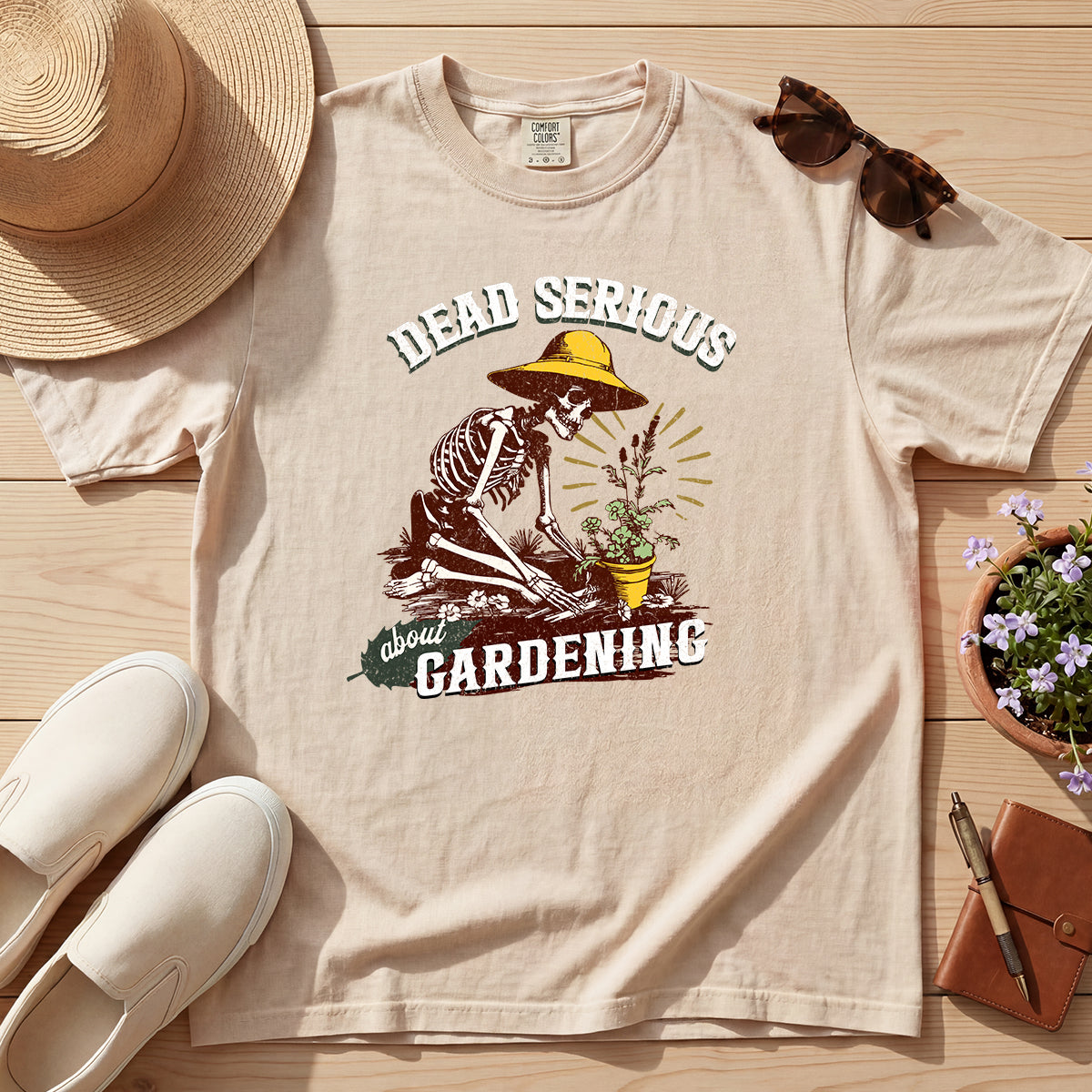 RETRO DEAD SERIOUS GARDENING TEE