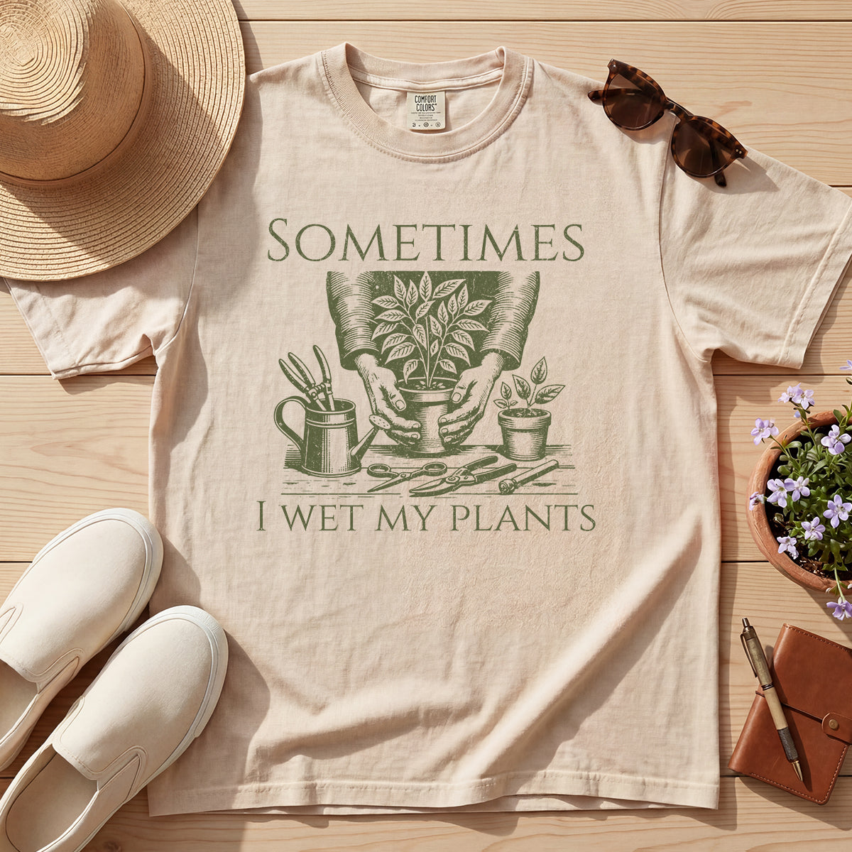 VINTAGE I WET MY PLANTS TEE
