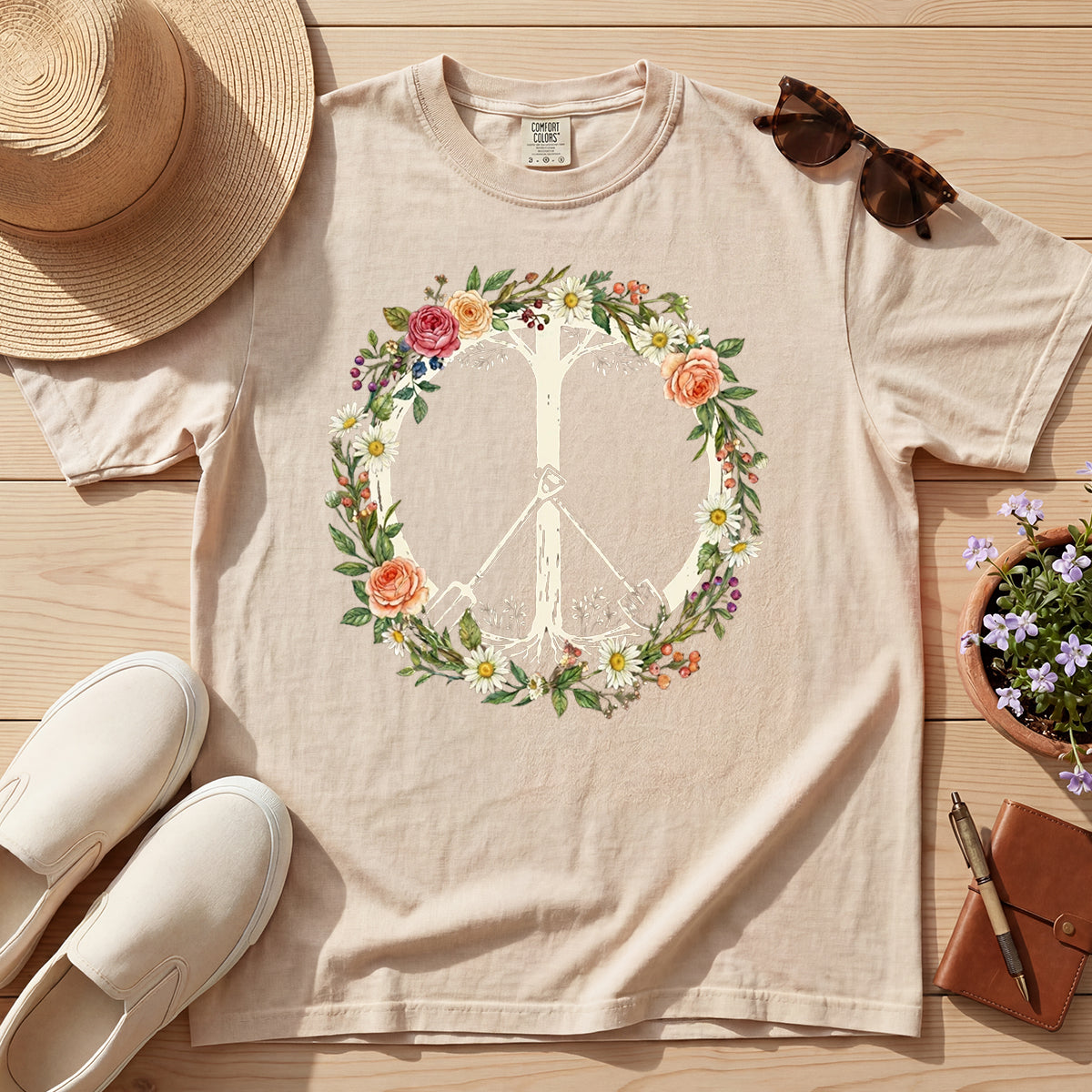 Peace Flower Garden Tee