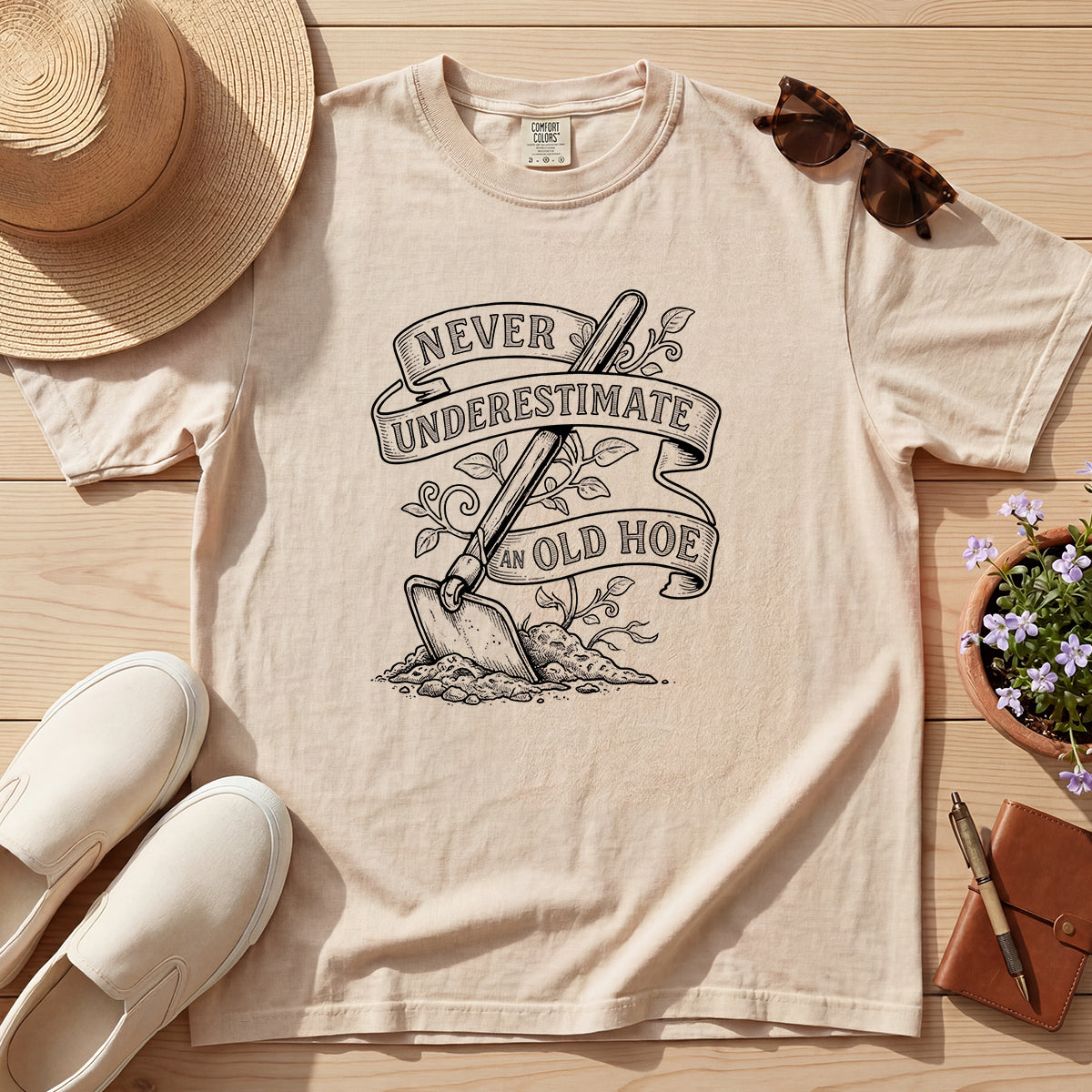 Old Hoe Gardening Tee
