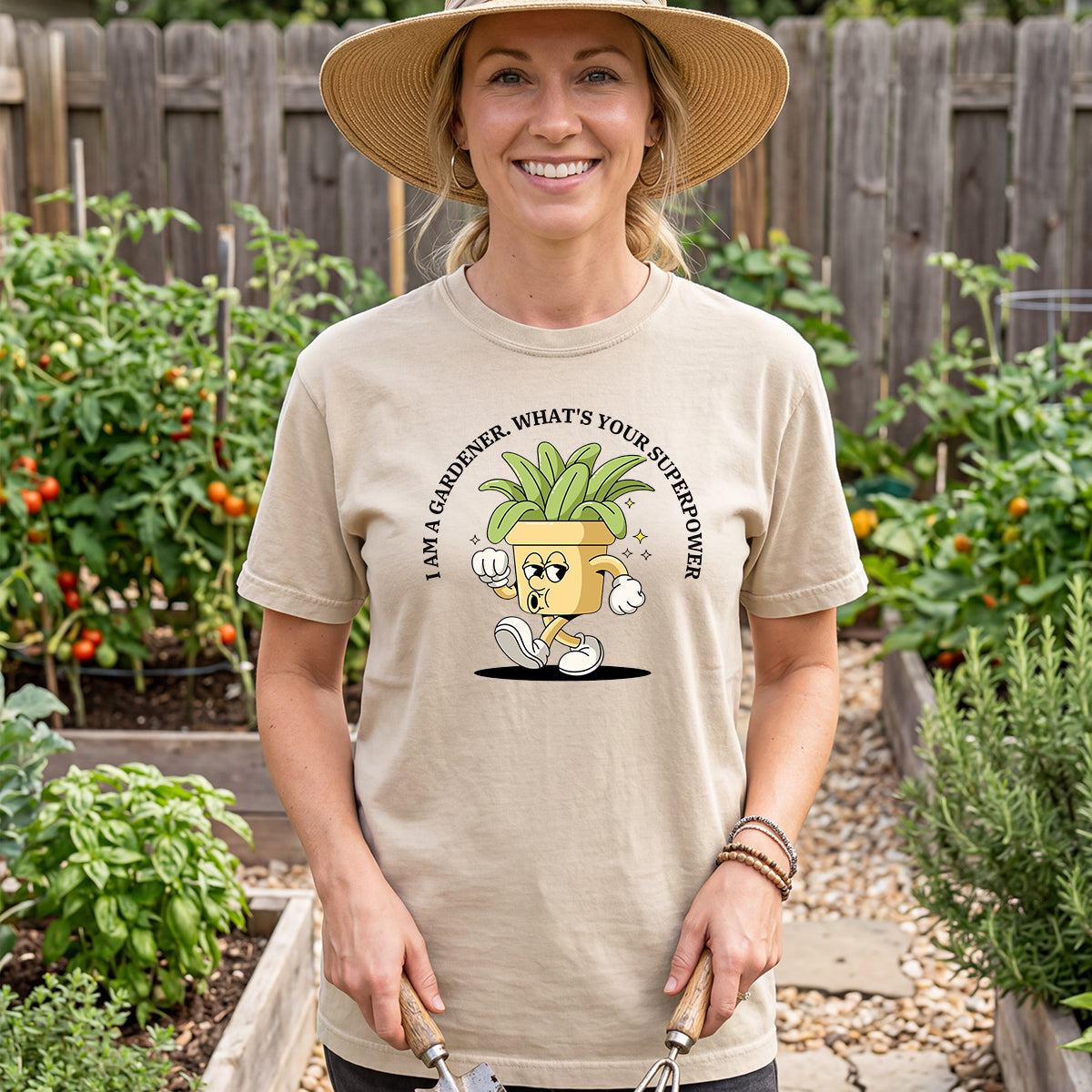 Gardener Superpower Retro Tee