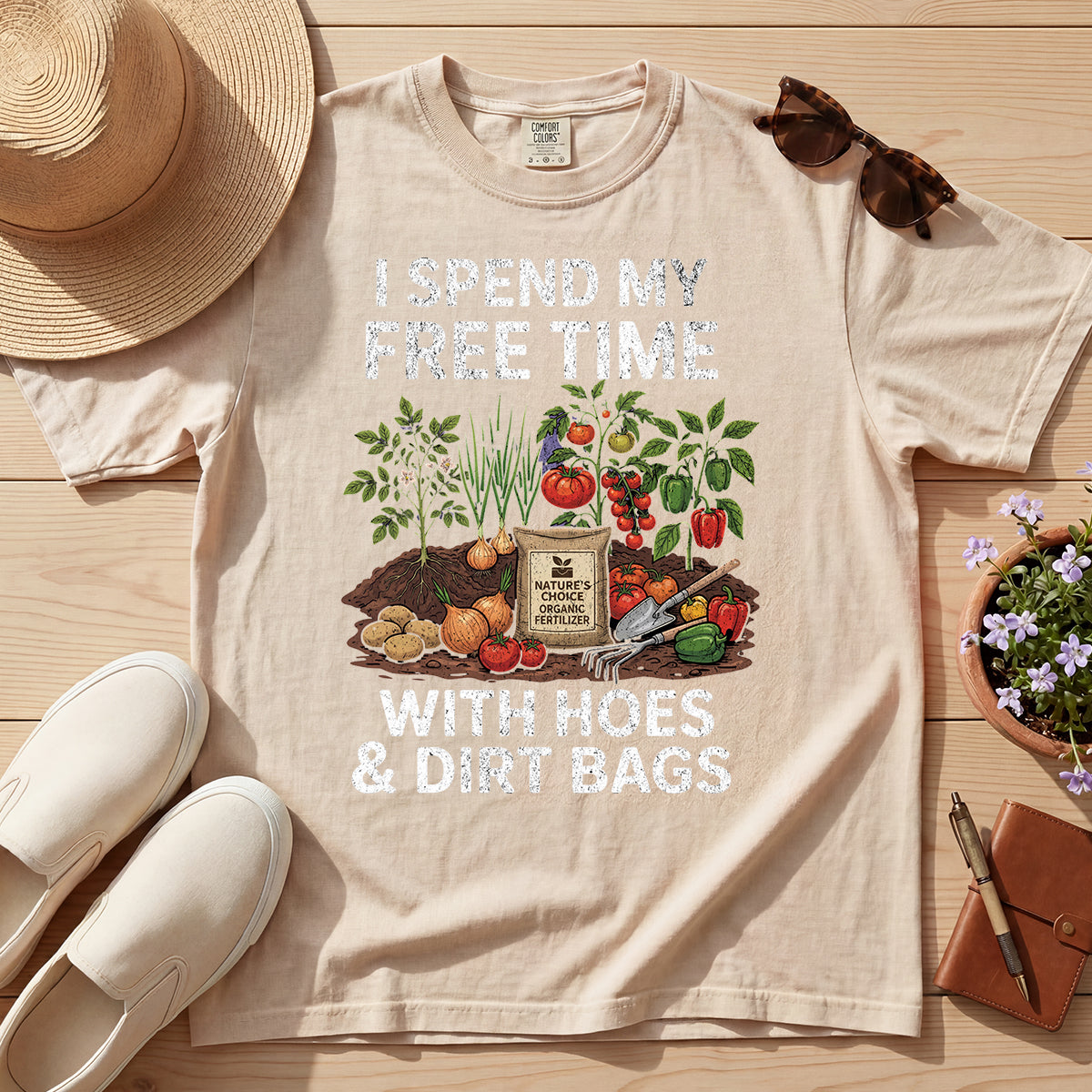 FUNNY GARDENING FREE TIME TEE