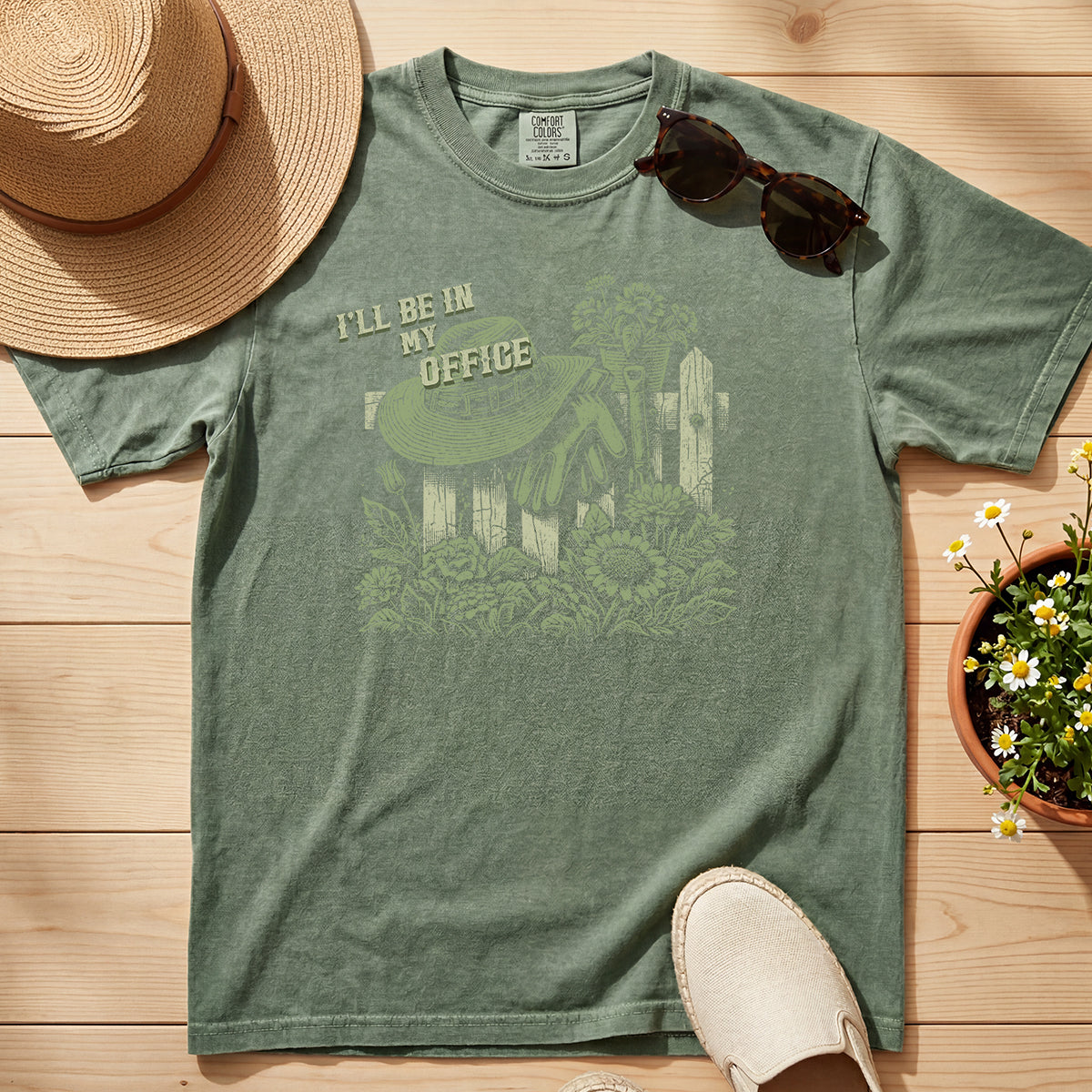 VINTAGE GARDENING IS MY OFFICE TEE