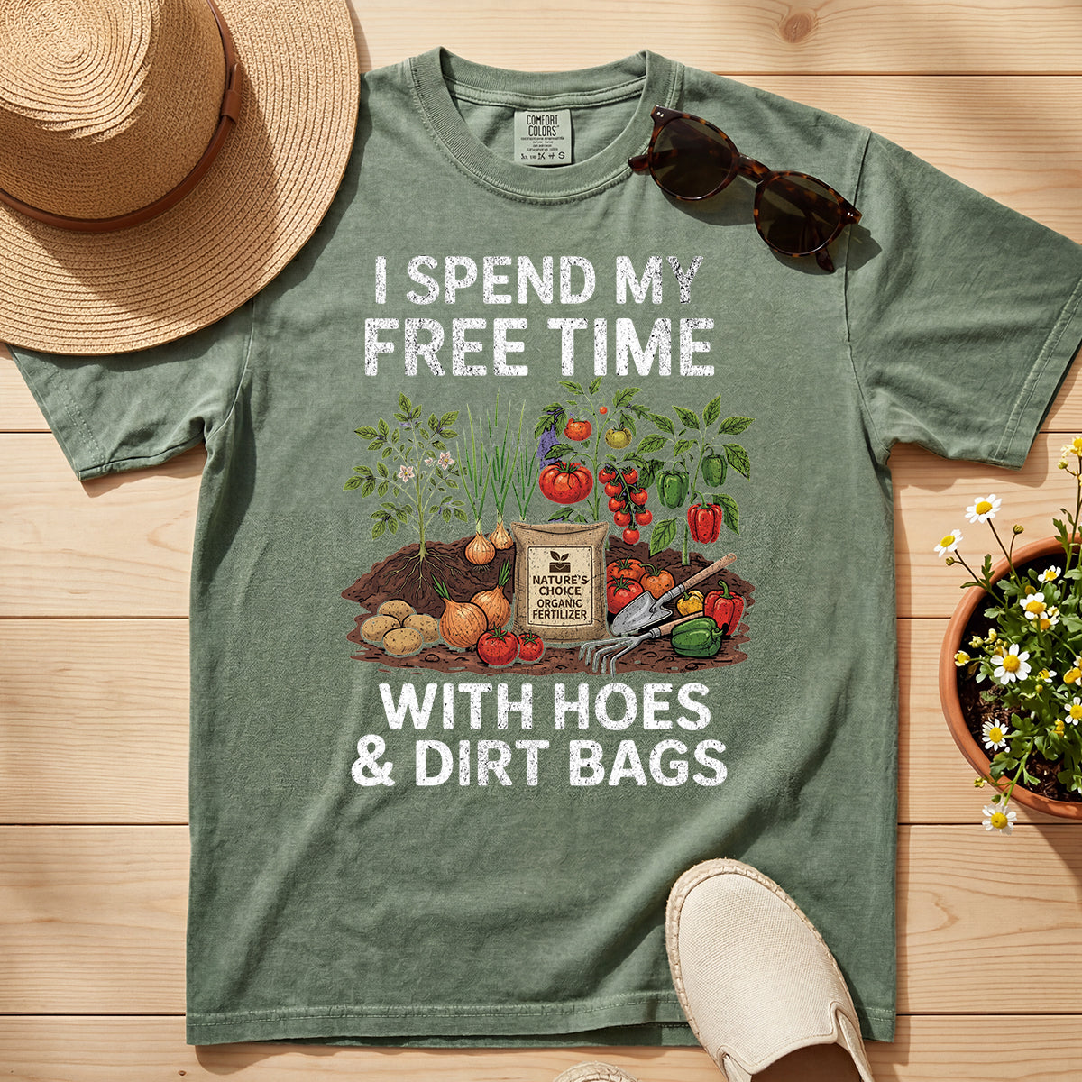 FUNNY GARDENING FREE TIME TEE