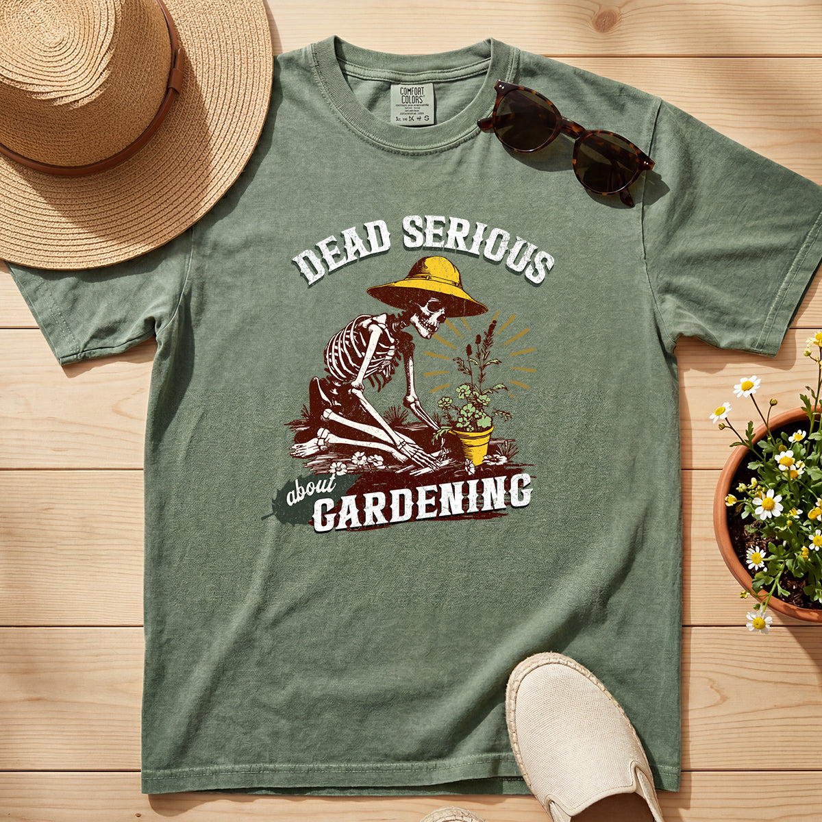 RETRO DEAD SERIOUS GARDENING TEE