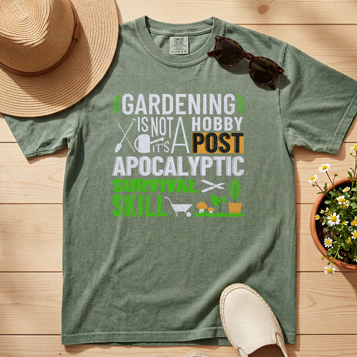 GARDENING POST APOCALYPTIC SURVIVAL TEE