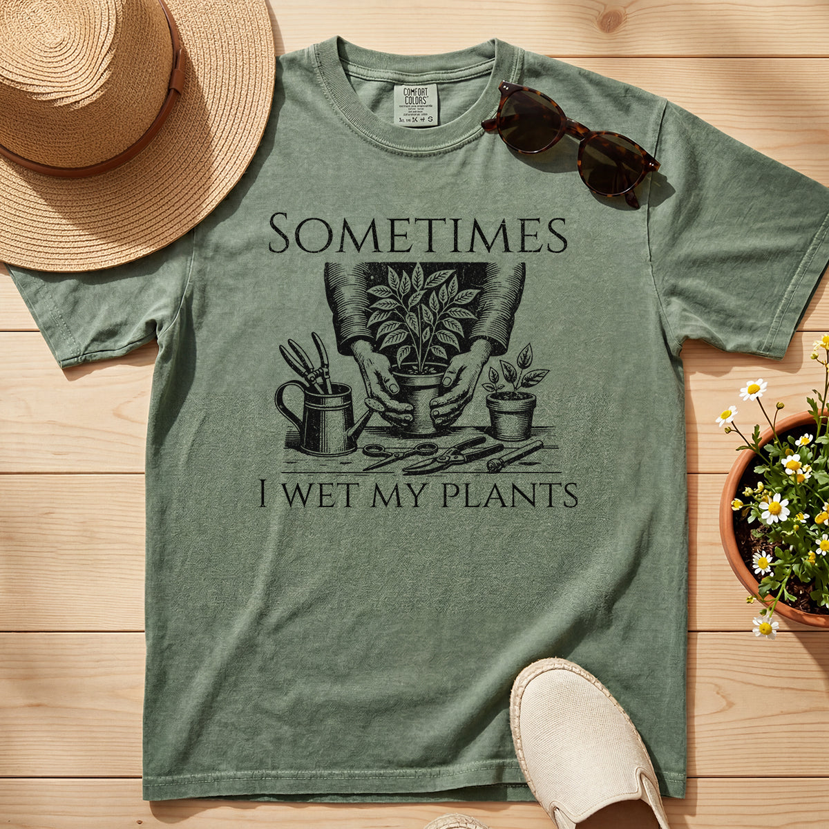 VINTAGE I WET MY PLANTS TEE
