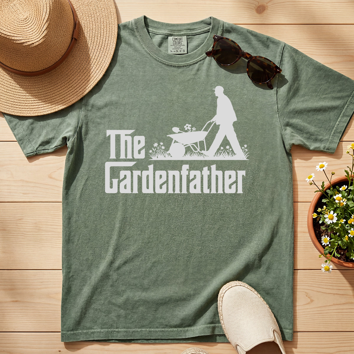 FUNNY GARDENING SKELETON GOTHIC TEE