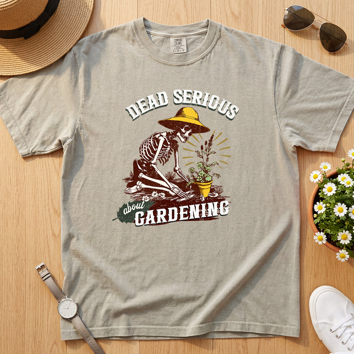 RETRO DEAD SERIOUS GARDENING TEE