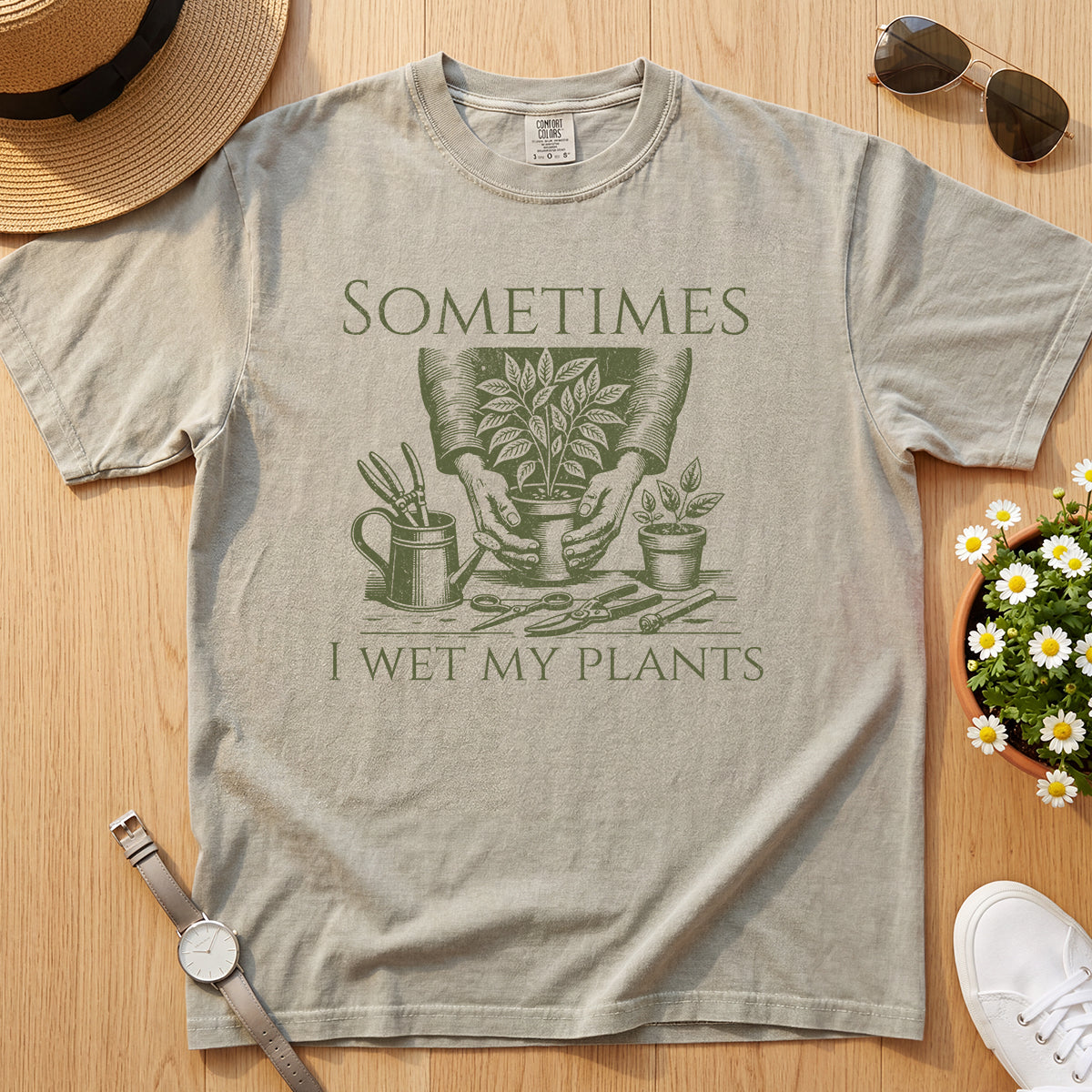VINTAGE I WET MY PLANTS TEE