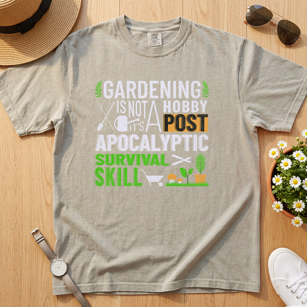 GARDENING POST APOCALYPTIC SURVIVAL TEE