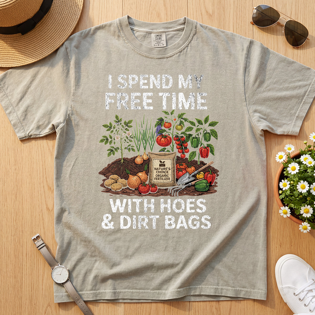 FUNNY GARDENING FREE TIME TEE